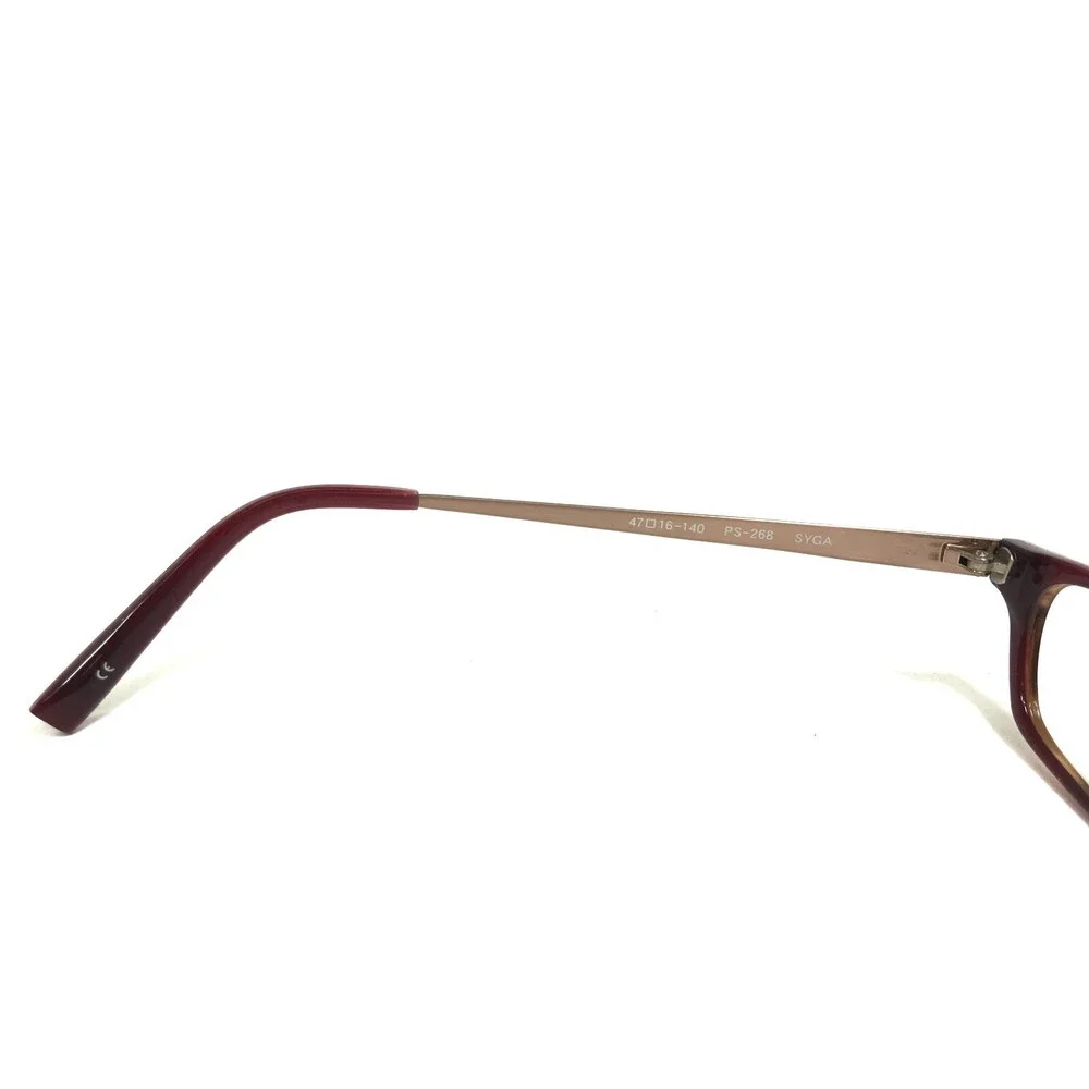 Paul Smith Eyeglasses Frames PS-268 SYGA Brown Horn Gold Cat Eye 47-16-140
